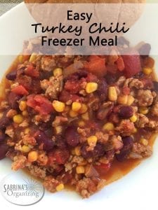Easy Turkey Chili Freezer Meal