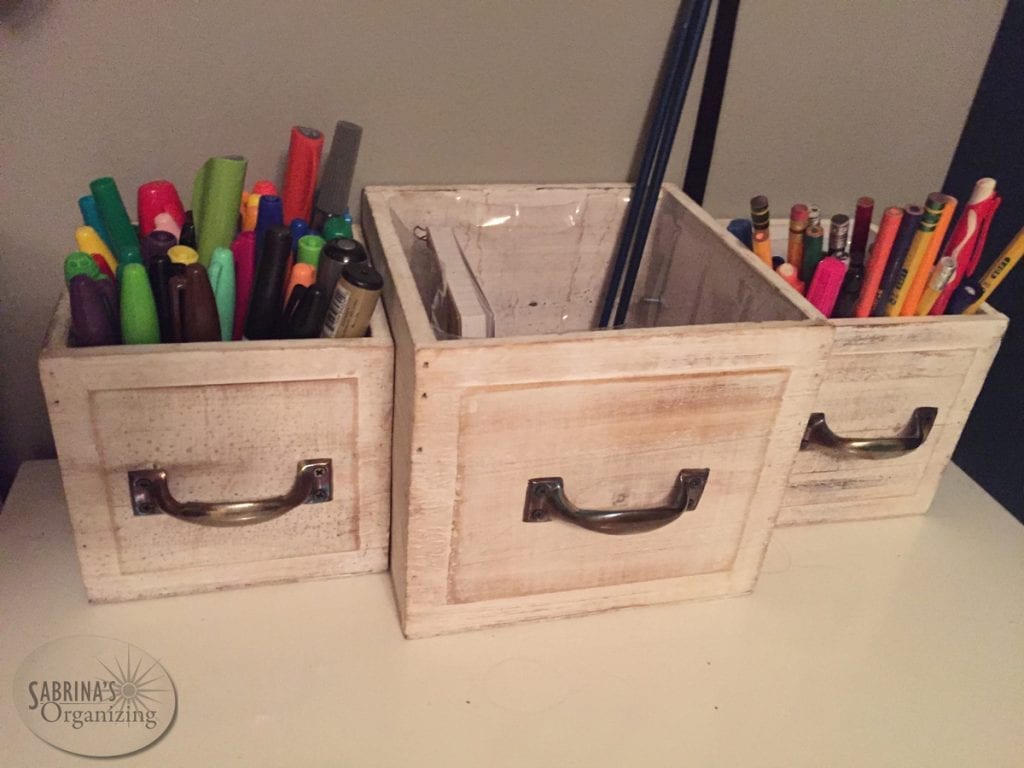how to upcycled planters into a desk pencil holder