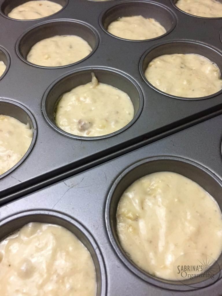 batter into muffin tin