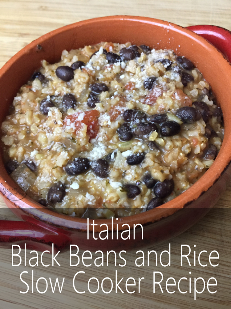 Italian Black Beans and Rice Slow Cooker Recipe