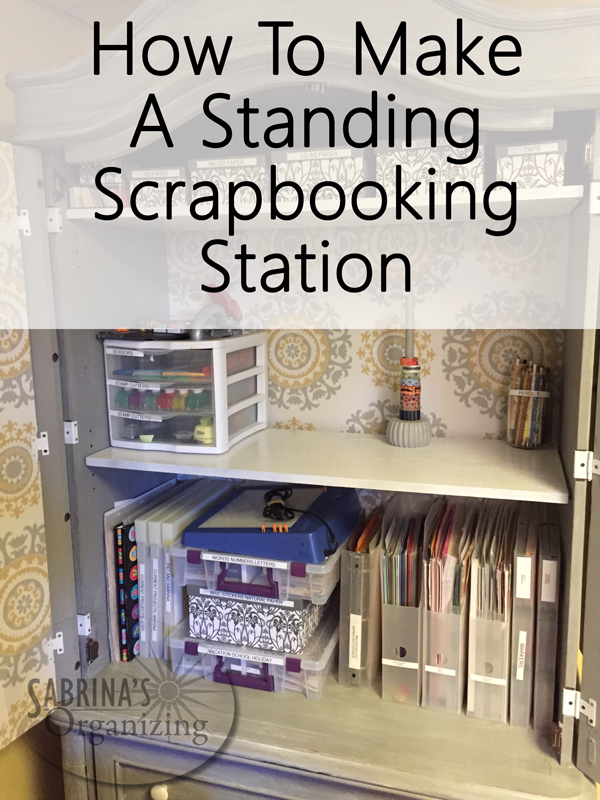 How to make a standing scrapbooking station
