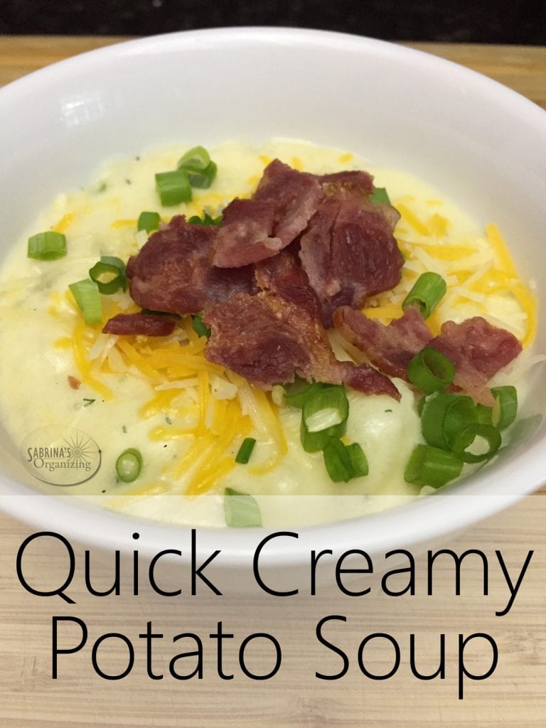 quick creamy potato soup recipe