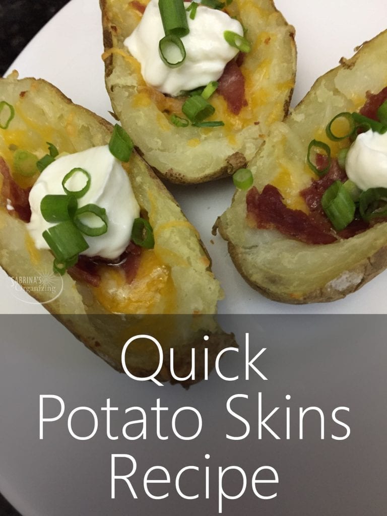 quick potato skins recipe
