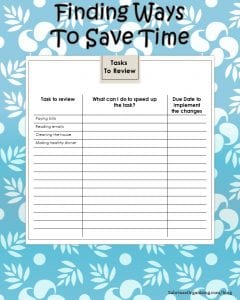 finding ways to save time sheet