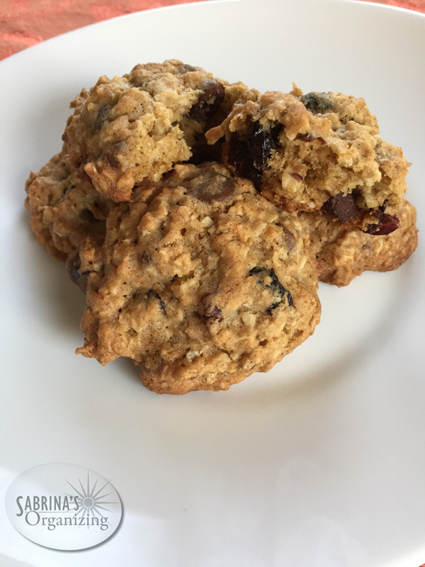 Cranberry with Blueberry infused Oatmeal Cookies