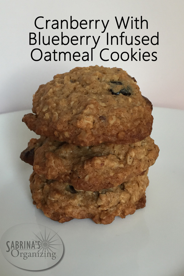 Cranberry with Blueberry infused Oatmeal Cookies