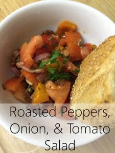 Roasted Peppers, Onion, and Tomato Salad