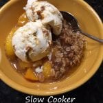 Slow Cooker Spiced Peach Crumble