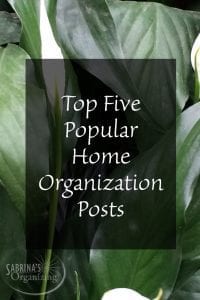 Top Five Popular Home Organization Posts for 2016
