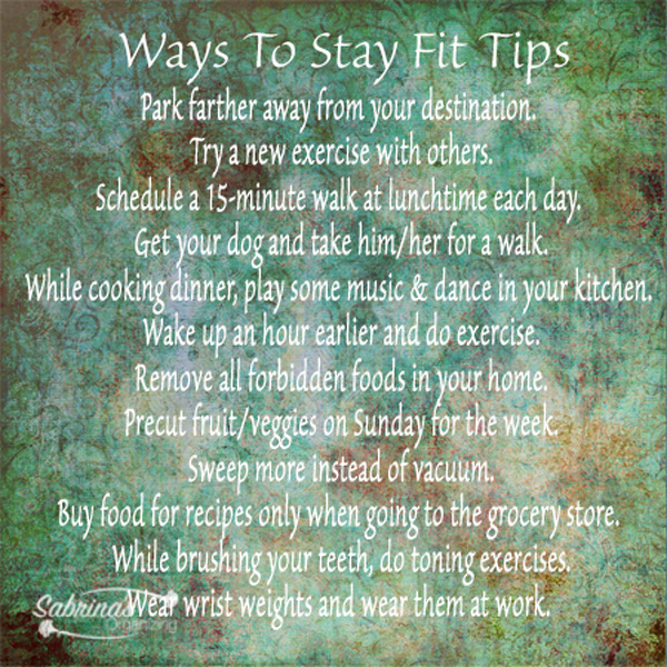 12 ways to stay fit