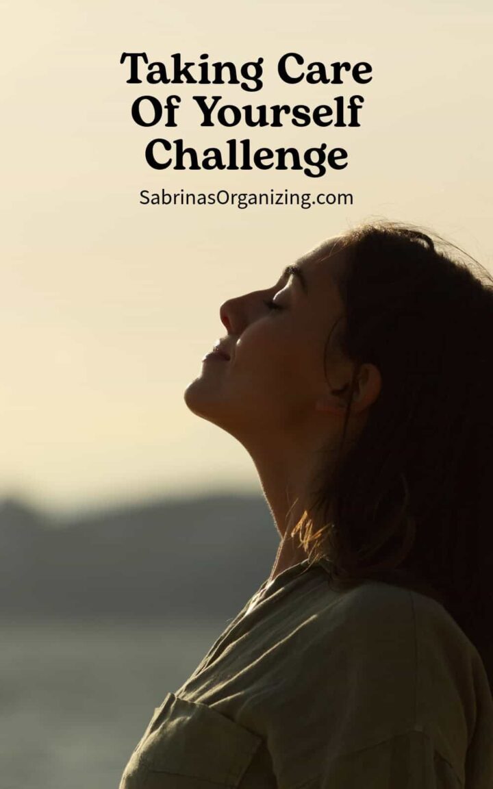 A woman looking up - pinterest size image - title at the top center of image