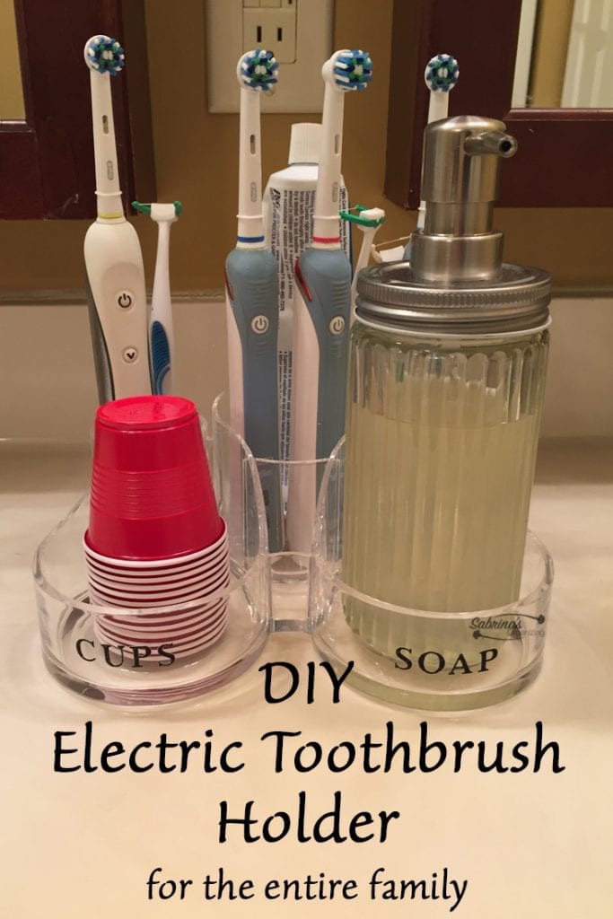 DIY Electric Toothbrush Holder | Sabrina's Organizing