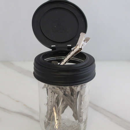 hair clips in mason jar - 9 Creative Ways to Organize With Mason Jars