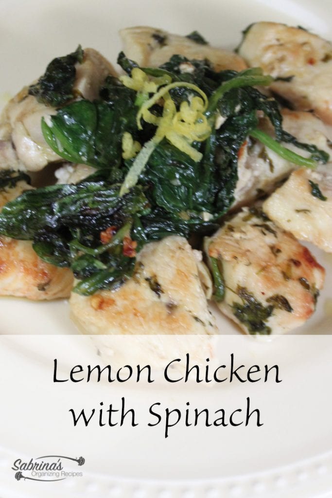 Lemon Chicken with Spinach Recipe