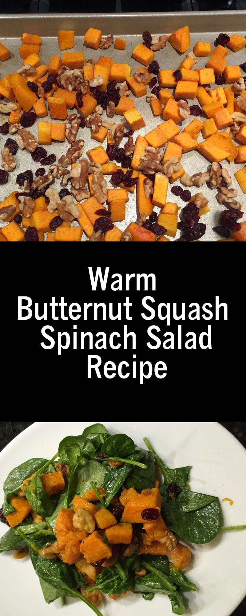 Warm Butternut Squash Spinach Salad Recipe