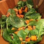 Warm Butternut Squash Spinach Salad