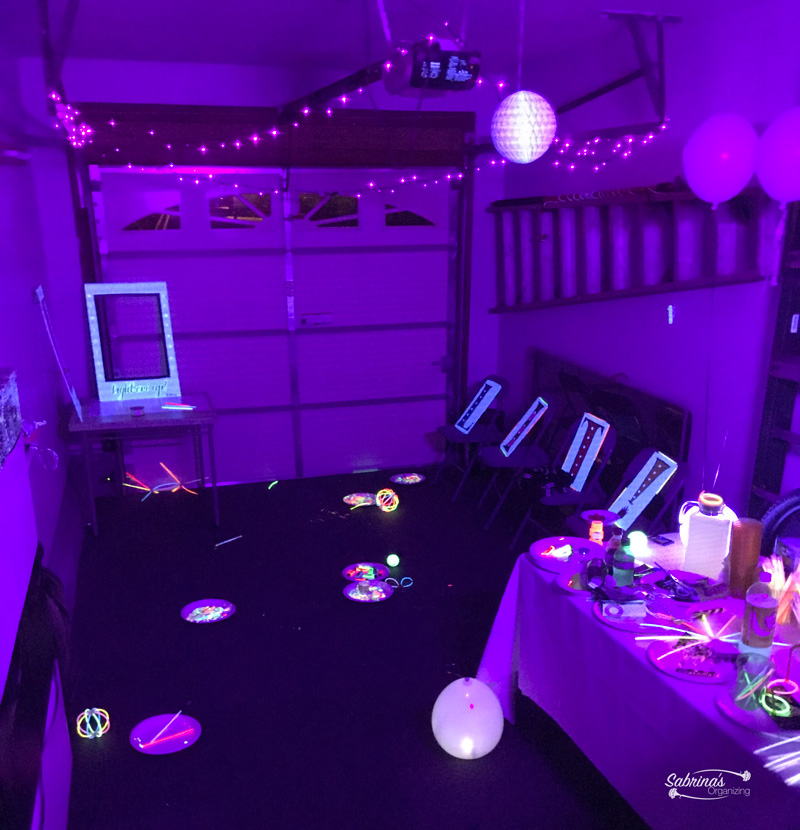 sweet 16 glow in the dark party ideas