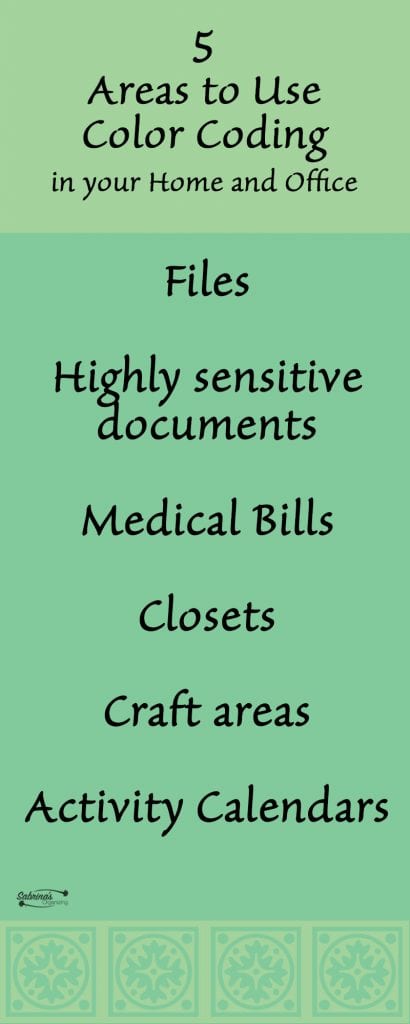 How to use a color coding system to organize your home or office
