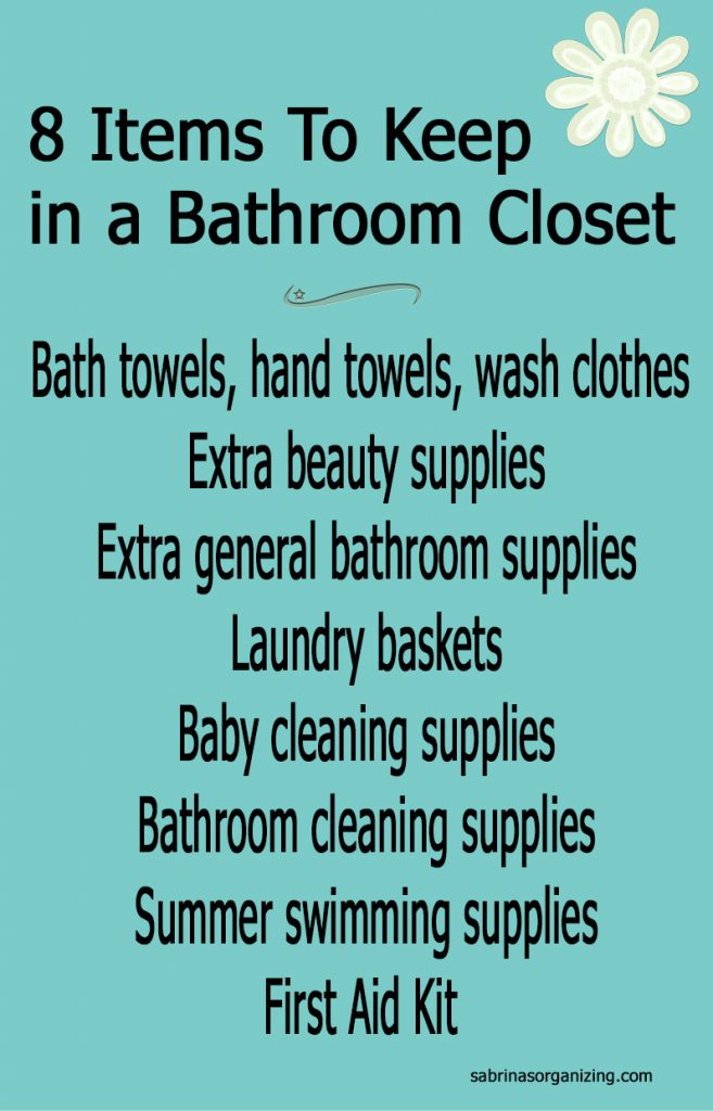 8 items to keep in a bathroom closet
