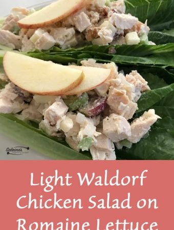 Light Waldorf Chicken Salad on Romaine Lettuce recipe