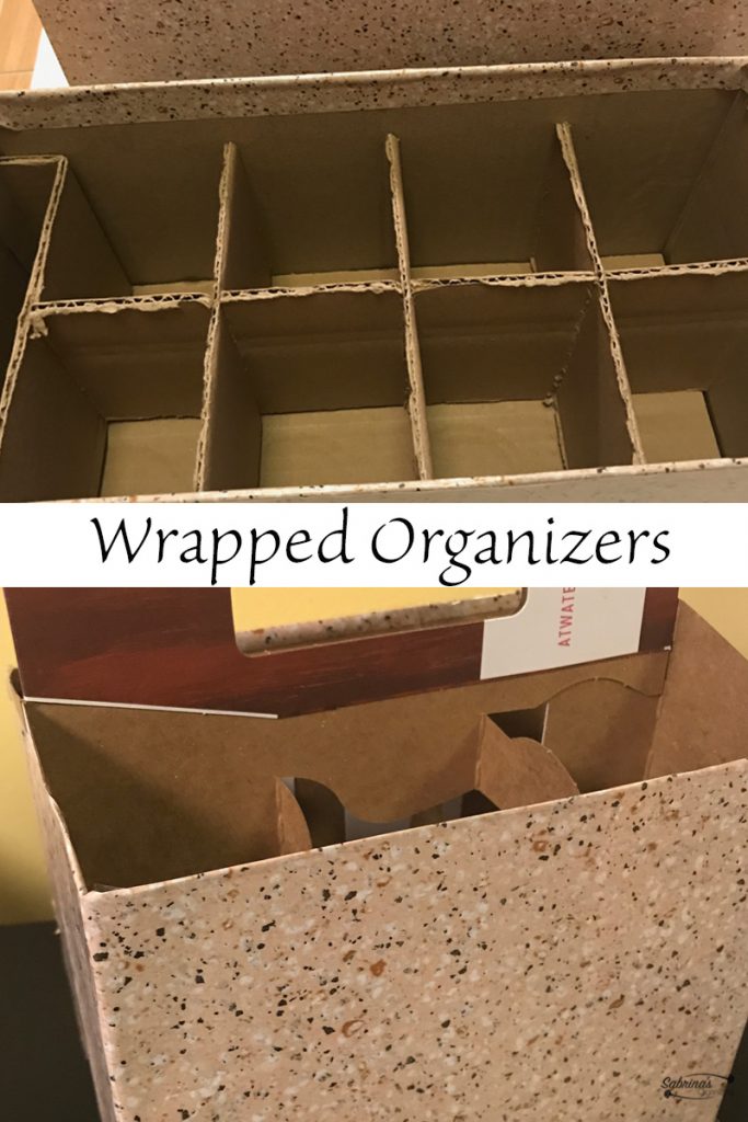 wrapped cardboard organizers