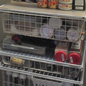herbs spices cans storage drawer