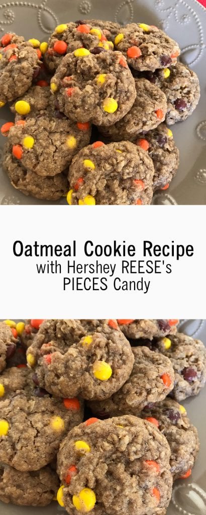 Oatmeal Cookie Recipe with Hershey's Reese's Pieces Candy