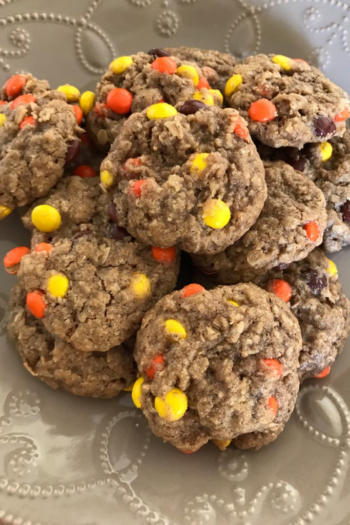 Oatmeal Cookie Recipe with Hershey's Reese's Pieces Candy