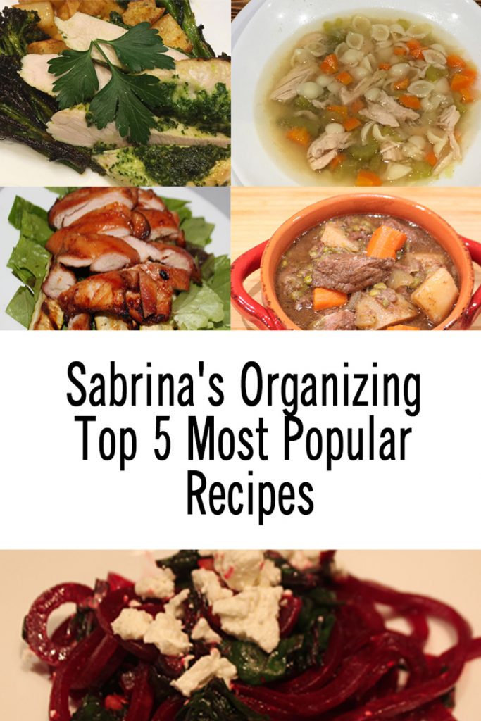 Sabrina's Organizing Top 5 Most Popular Recipes in 2017