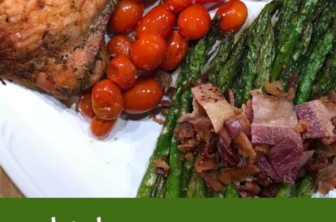 Chicken Asparagus and Tomatoes Sheet Pan Dinner Recipe