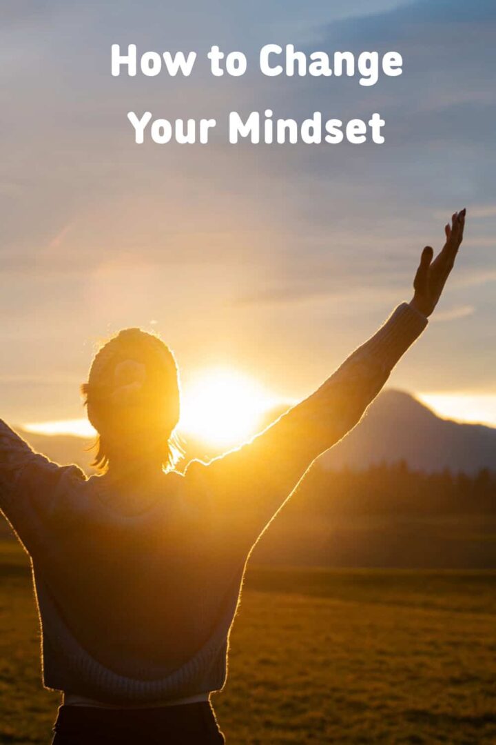 a person with their hands up to the son and the title of the post in the top center - pinterest size image