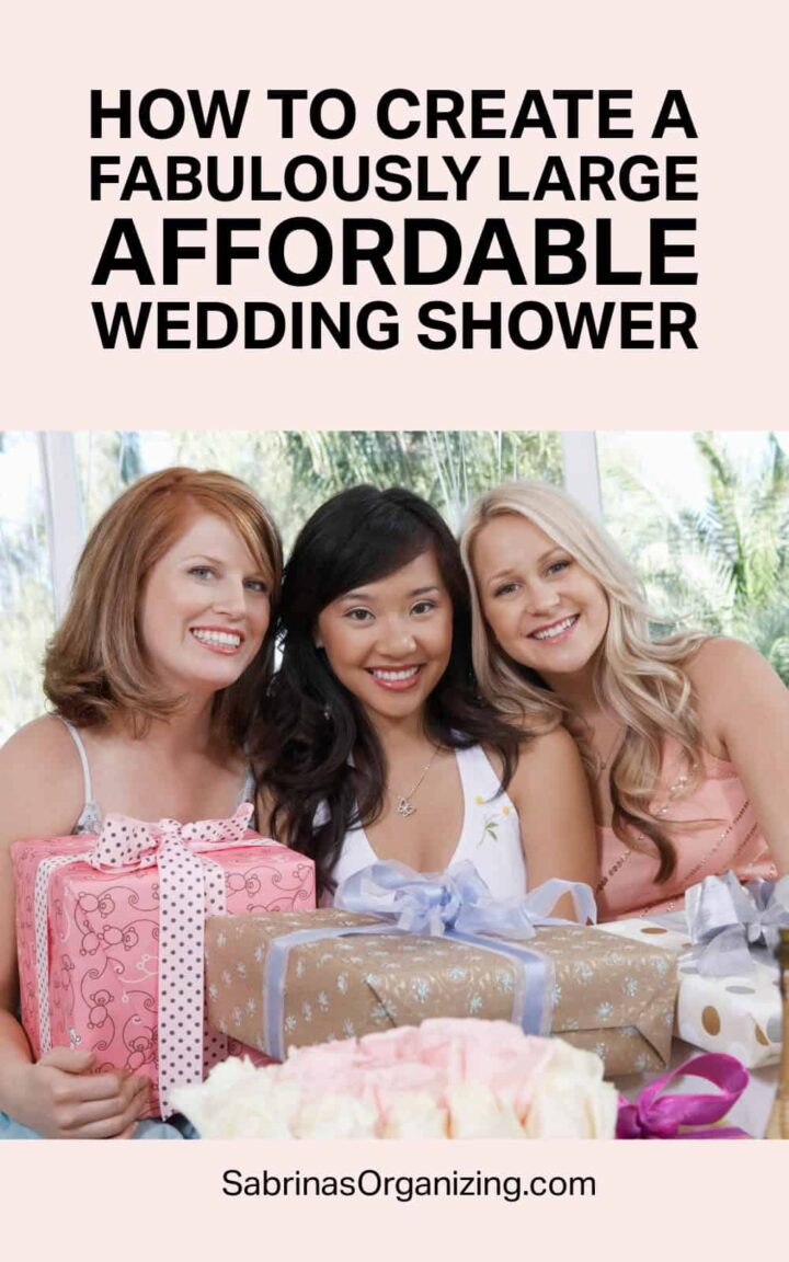 three women and gifts in front- they are smiling - title at the top center - pinterest image
