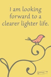 I am looking forward to a clearer lighter life. I am looking forward to a clearer lighter life.
