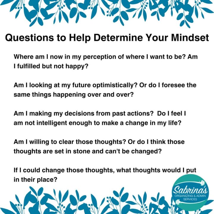 Questions to Help Determine Your Mindset - list of question image