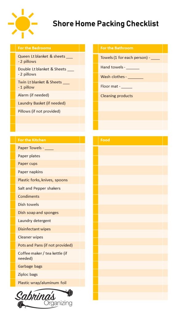 shore home packing checklist pg 1