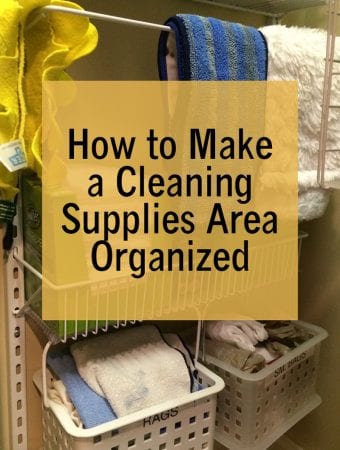 How to Make a Cleaning Supplies Area Organized