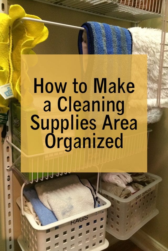 How to Make a Cleaning Supplies Area Organized - Sabrinas Organizing