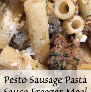 Pesto Sausage Pasta Sauce Freezer Meal Recipe