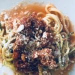 KETO friendly Spicy Sausage Ragu with Zucchini Noodles Recipe