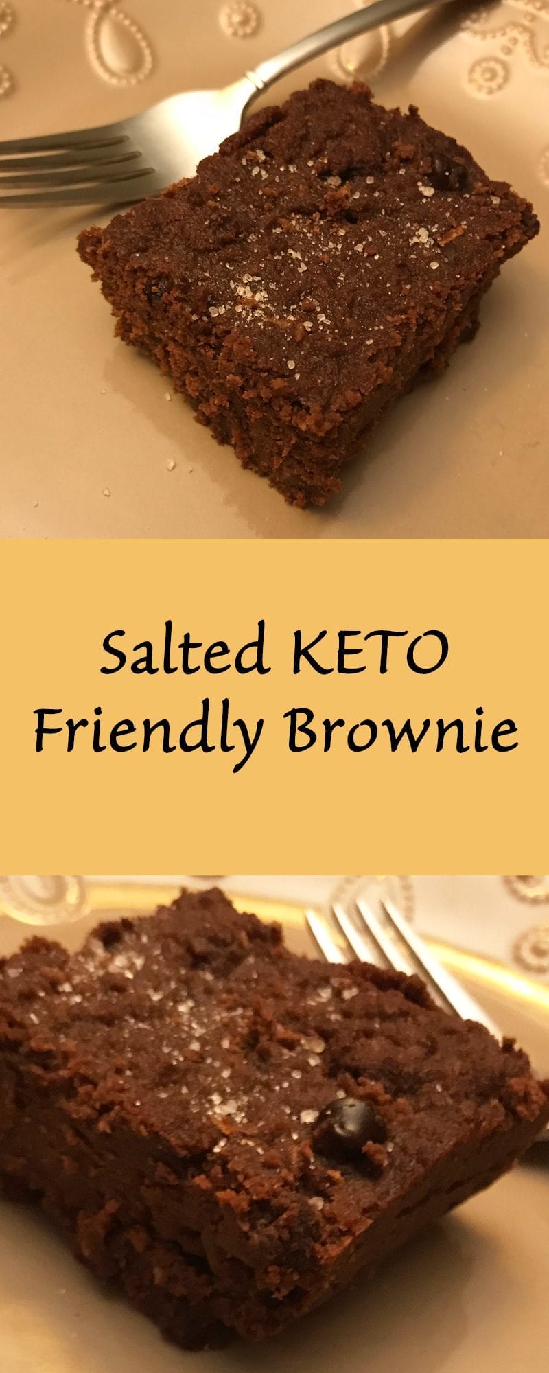 Keto friendly salted brownie