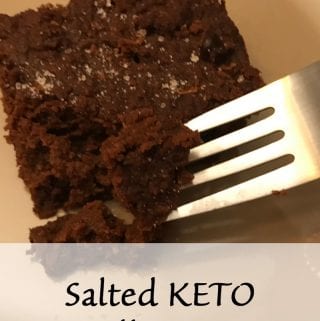 Keto friendly salted brownie