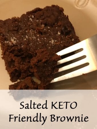 Keto friendly salted brownie
