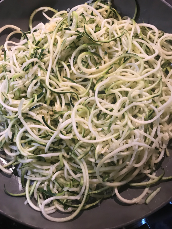 zucchini in skillet