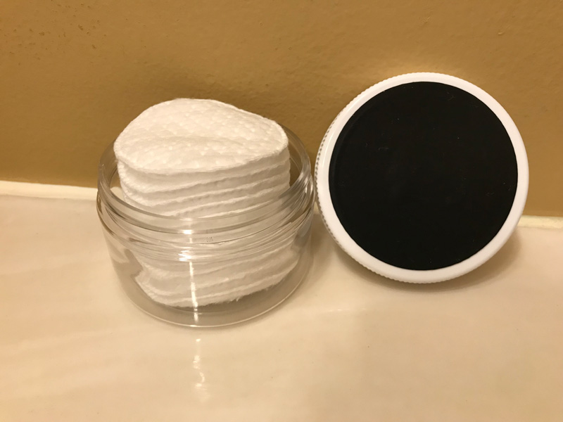 cotton pads container