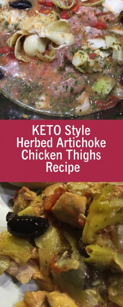 KETO Style Herbed Artichoke Chicken Thighs Recipe