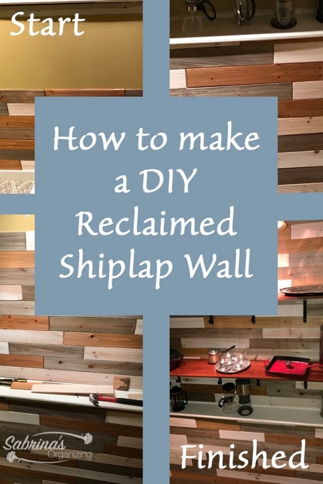 How To Make A DIY Shiplap Wall - Sabrinas Organizing