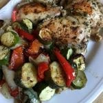 Keto Roasted Chicken Thighs and Veggies Recipe