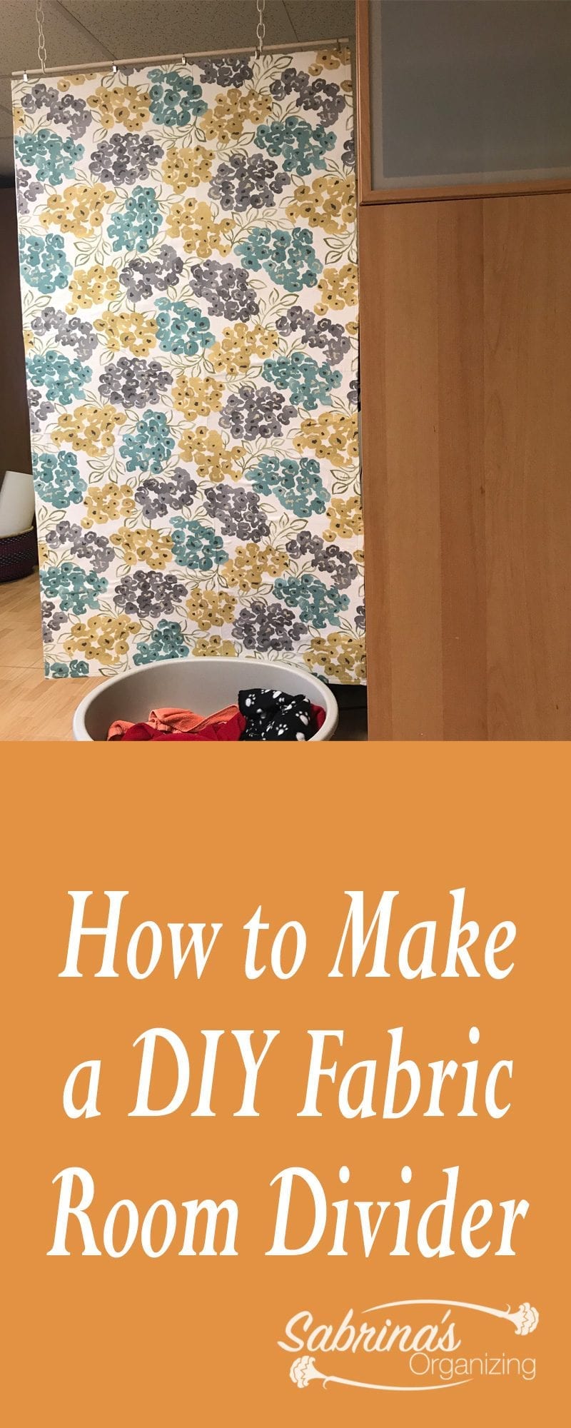 How to Create a DIY Fabric Room Divider - Sabrinas Organizing