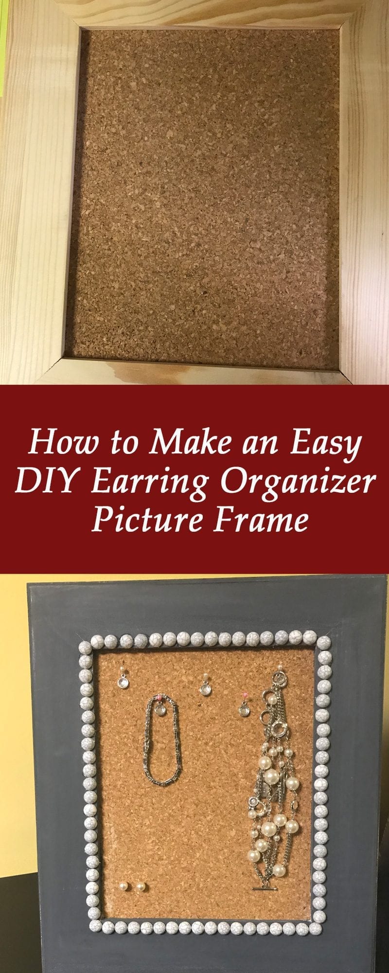 Easy DIY Earring Organizer Picture Frame
