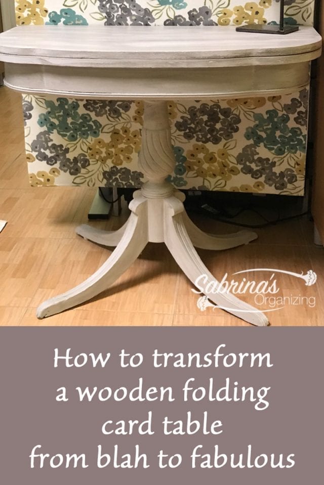 How to Transform a Wooden Folding Card Table from Blah to Fabulous